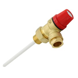 Temperature and Pressure Relief Safety Valve, 7 Bar, 90°C, 1/2 Inch, Brass Construction