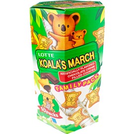 Lotte Koala's March Cookie with Chocolate Cream Family Size, 6.89 oz
