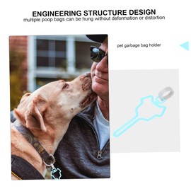 Hohopeti Poop Bag Holder Dispenser for Dogs 10 Pcs Dog Waste Bag Carrier Sturdy Clip for Leash Pet Accessory