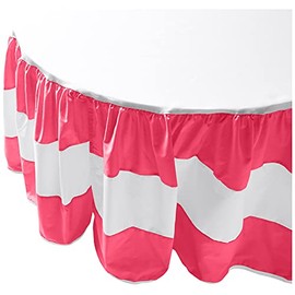 Baby Doll Sweet Lodge Collection Round Crib Skirt/Dust Ruffle in Hot Pink