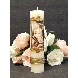 Guardian Angel Holy Cirio Candle Paschal Angel De La Guarda Vela Pascual 8"×2"