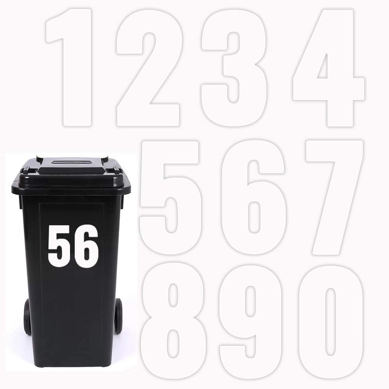 Pack of 4 / 40 PCS Plain White Wheelie Bin