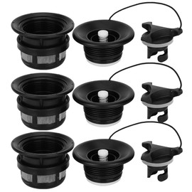VGEBY Inflatable Boat Air Valve, 3Pcs Universal Spiral Air Plug Safety Air Valve with Filter Mesh Accessory for Inflatable Tent Boat Kayaks(black) Water Sports