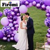 Firomi Metallic Purple Balloons Set 12-inch 70 Pack Chrome Purple