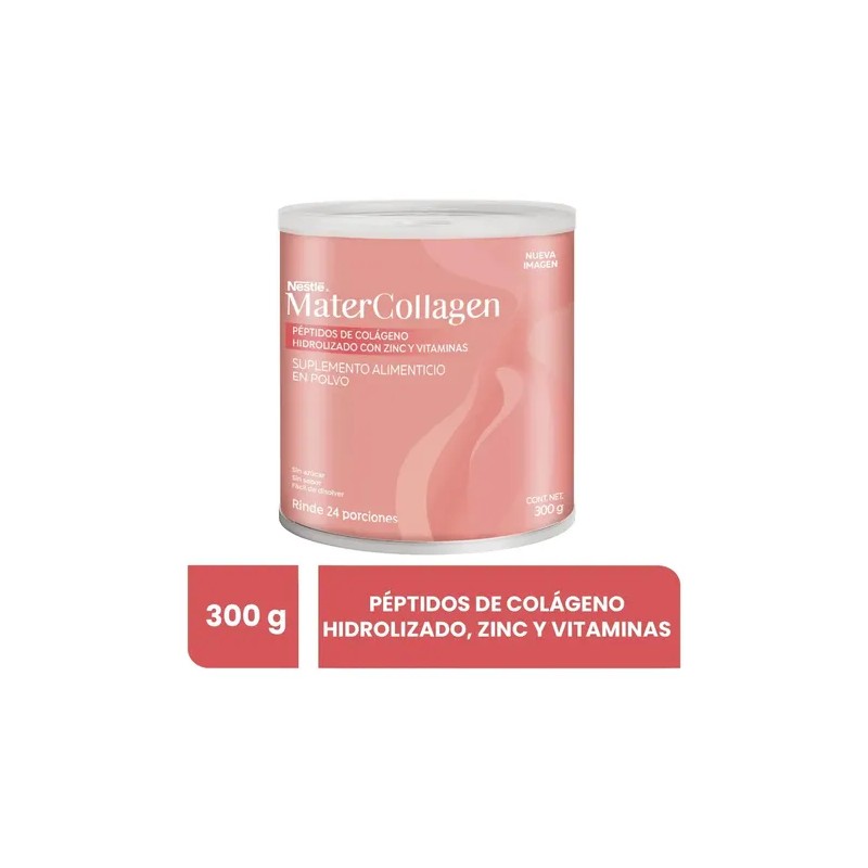 Péptidos Colágeno Hidrolizado Matercollagen Polvo Lata 300g Sin Sabor
