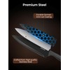 Knife Set, D.Perlla 8-Piece Kitchen Knife Set with Built-in Sharpener,
