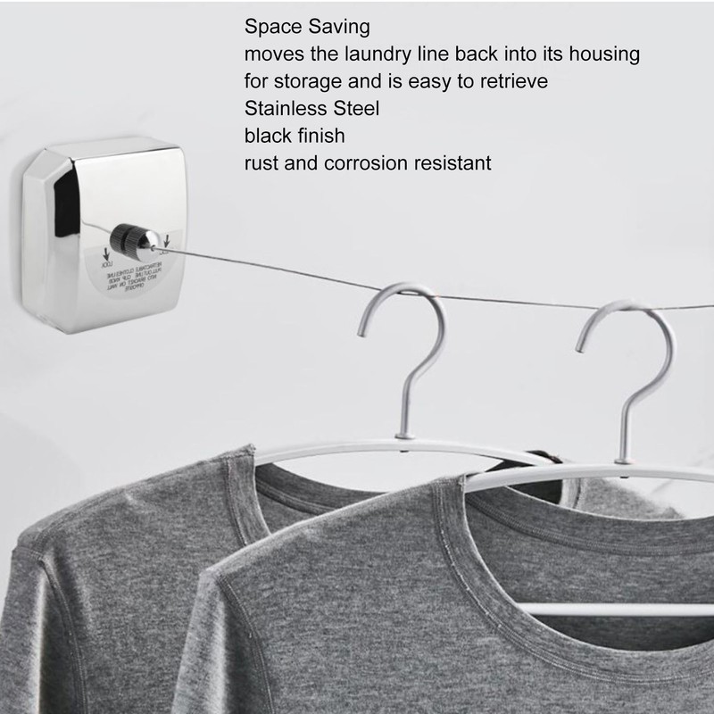 Retractable Clothesline Stainless Steel Clothes Line Dryer Heavy Duty Clothes
