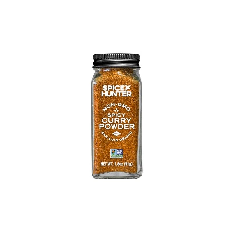 The Spice Hunter Curry, Hot, Indian, Blend, 1.8-Ounce Jar