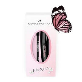 Manhattan Augen-Make-Up Set: Manhattan Wonder'Tint Mascara, Fb 001 Black, 11ml, gratis Eyemazing Khol Kajal Eyeliner 1010N Black, 1,3g
