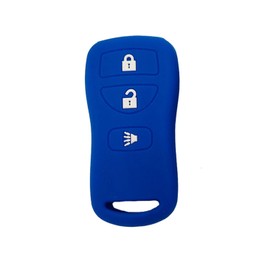 Key Fob Cover for Nissan Frontier: 3 Buttons Key Fob Case Fit for Nissan Frontier Pathfinder Titan Xterra Murano 2002-2019丨Remote Protector 28268-5W500 28268-5W501 28268-5W50A 28268-7Z800 (Blue)
