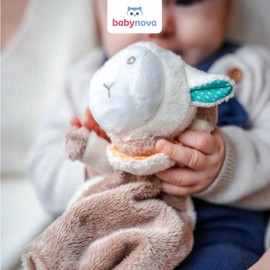 Baby-Nova comfort blanket made of soft fabric for babies - comfort blanket made of soft velour - cute comfort blanket for boys and girls - Bear