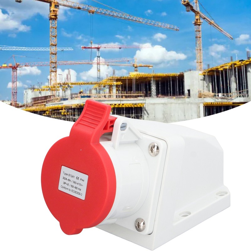 Industrial Connector Electrical 4 Pin 32A 3P+E IP44 Waterproof Dustproof
