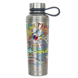 catstudio Ski Tahoe Stainless Steel Water Bottle | BPA Free Triple Wall Insulation With Non Slip Bottom | Great For Running, Hiking, Sports, & Travel