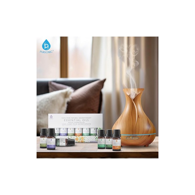 Pursonic 100% Pure Essential Aromatherapy Oils Gift Set-6 Pack ,