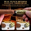 LIHTUN Portable Cigar Punch Cutter - Twist-Out Cigar Punch with