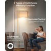 GOEBLESON Gold Dimmable Floor Lamp, Modern Arc Lamp with Remote,