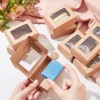BENECREAT 30 Pack 3.3x2.3x1inch Rectangle Brown Kraft Paper Boxes with
