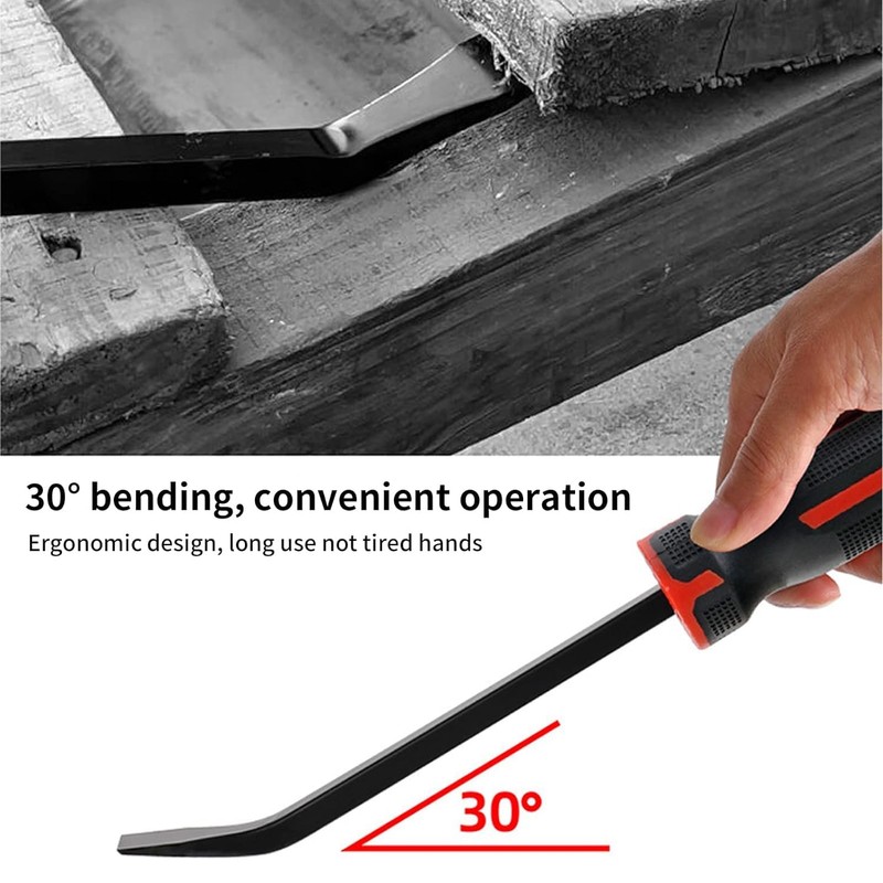 Ezweiji Pry Bar, Professional Pry Bar with Plastic Soft Grip