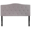 Pemberly Row Contemporary Tufted Full Panel Headboard in Light Gray