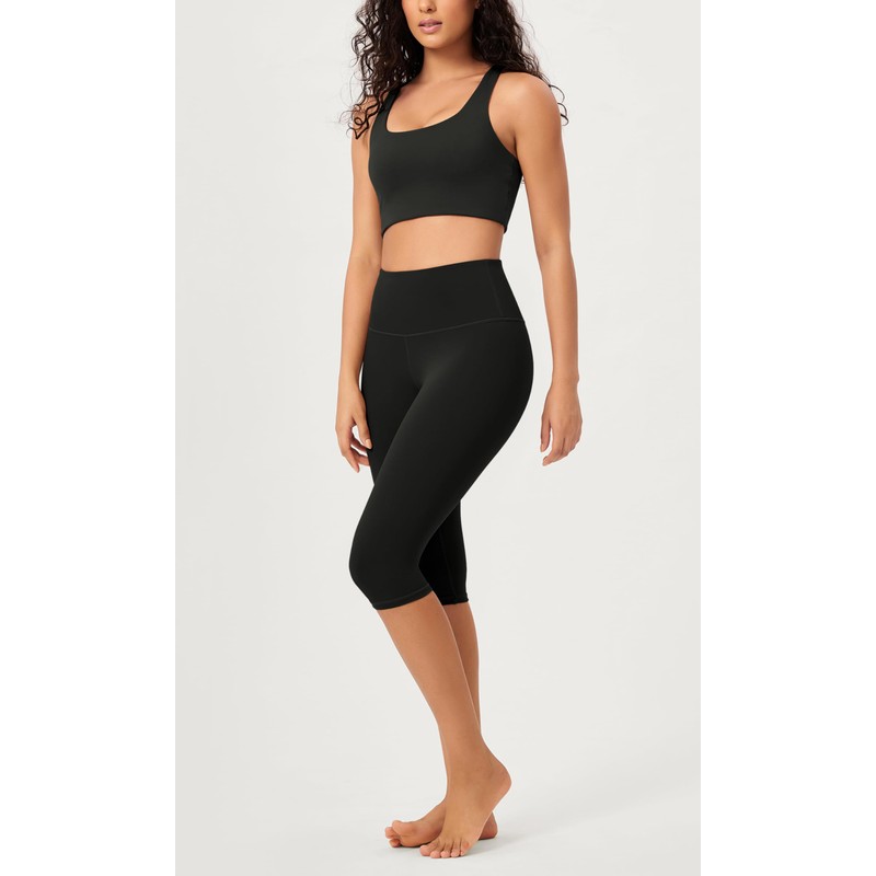 ODODOS Buttery Soft Lounge Yoga Capris for Women 14" High