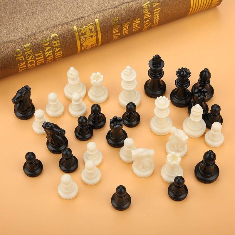 Stone Chess Pieces + Chess Pieces Only, International 32 Standard