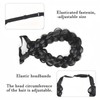 Hair Braid Headband,Messy Wide 2 Strands Synthetic Hair Braided,Elastic Synthetic
