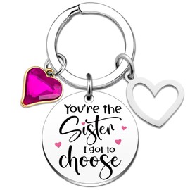 Wrpixe Sister Gifts for Christmas Cute Sister Keychain Sisters Birthday Gifts for Women Friends Girls Stocking Stuffers for Big Little Sisters Graduation Wedding Mothers Day Gift for Her from Brother