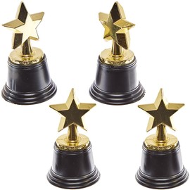 Baker Ross FN149 Trofei stella - Confezione da 4, Trofeo per cerimonie sportive, premi per cerimonie, trofei per bambini