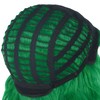 VGbeaty Men Short Wavy Green Wig With White Eyebow