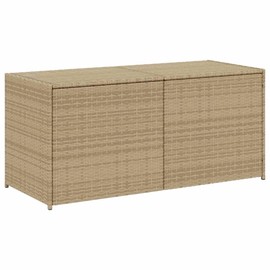 TREATLIFE HOME Garden Storage Box for Outdoor Cushions, Durable Rattan, with Water-Resistant Bag, Mix Beige