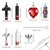 Fumete 6 Pcs Ashes Necklace Urn Jewelry for Human Ashes