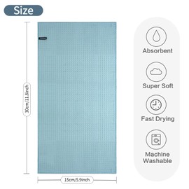 KinHwa Set of 2 Microfibre Towels | Soft, Lightweight & Super Absorbent | 50 cm x 100 cm | Quick Drying & Antibacterial | Blue