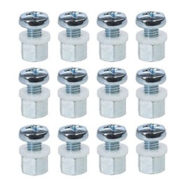 MUSIC STORE Rack Screw Set, Set of 12, Accessories for Studio Racks, M6 Thread, 12 mm Length