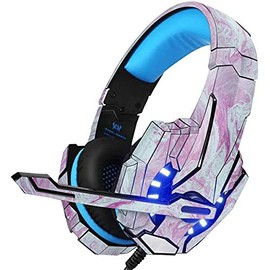 Skinit Decal Skin Compatible with BENGOO G9000 Gaming Headset - Skinit Originally Designed Blue and Purple Marble Design