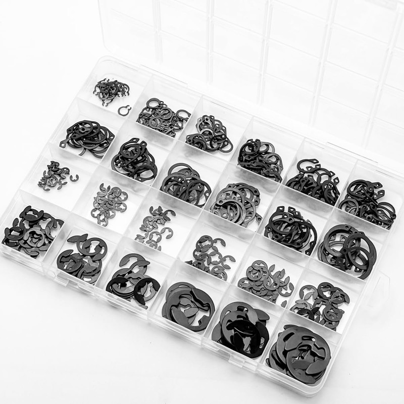 Keronah 360PCS 24 Sizes E-Clips Assortment Set(2mm-12mm) and Alloy Steel