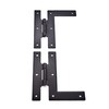 3" Black Iron H L Hinge Flush Mount Antique Style