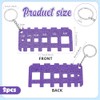 PH PandaHall 2-Pack Purple Acrylic Micro Locs Sizing Tool Knitting