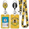 Cute Bee Kind Lanyards for Id Badges, Fashionable Badge Reel