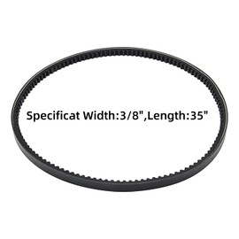 JIEOADOU 3/8" x 27" Cogged Drive Belt - Compatible with MTD, Yard Machines, Troy-Bilt 2-Stage Snow Throwers - Replacement Belt