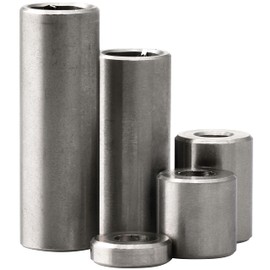 FASTON Stainless Steel Spacer Sleeves M8 Inner Diameter 9 mm (Pack of 4) Stainless Steel Sleeve Sleeves Made of Stainless Steel A2 Spacer Sleeves Spacer Bushings Spacer Tube Diameter Outer 12 mm