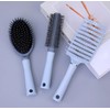 3-Piece Hair Styling Brush Set: Rib, Cushion, and Round Brushes Cushion Rib Round Brush Set (Pink) 2ea