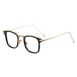 Cyxus Women Blue Light Bloking Glasses Anti Blue Light Square Half Rim Glasses Black