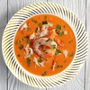 MATANA 20 White Plastic Bowls with Gold Rim, Soup Plates,