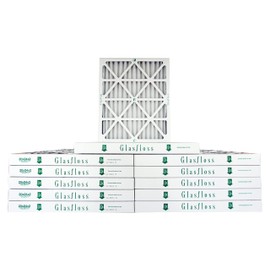 Glasfloss 20x24x2 MERV 10 Pleated AC Furnace Filter- (Pack of 12)- Proudly Made In The USA.