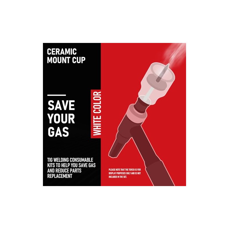 RX WELD #12 Ceramic (Twin Pack) White TIG Welding Cups