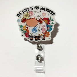 Scripture Badge Reel ‚Äì Inspirational Bible Verse ID Holder with Optional Glitter, Durable Design for ID, Keys & Cards, Ideal for Christians:_GOD is within her, black font_no