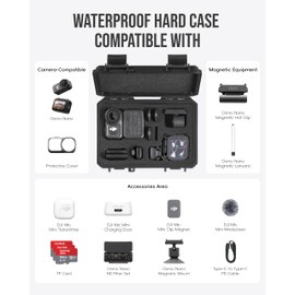 INCHOICASES Waterproof Hard Case for DJI Osmo Nano Accessories, Hard Shell Protective Cases for Travel and Home Use, Easy Carrying