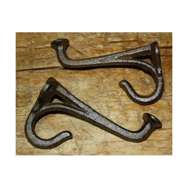 Vintage 1 Cast Iron Tack Saddle Hook Style Coat Hooks