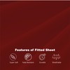 Funky Gadgets Fitted Sheets King Size Red Deep Pocket 10