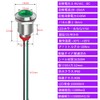 KILIGEN 4pcs 12mm 3V-4.5V-5V-6V-7.5V-9VDC LED Waterproof Indicator Light Pilot Light